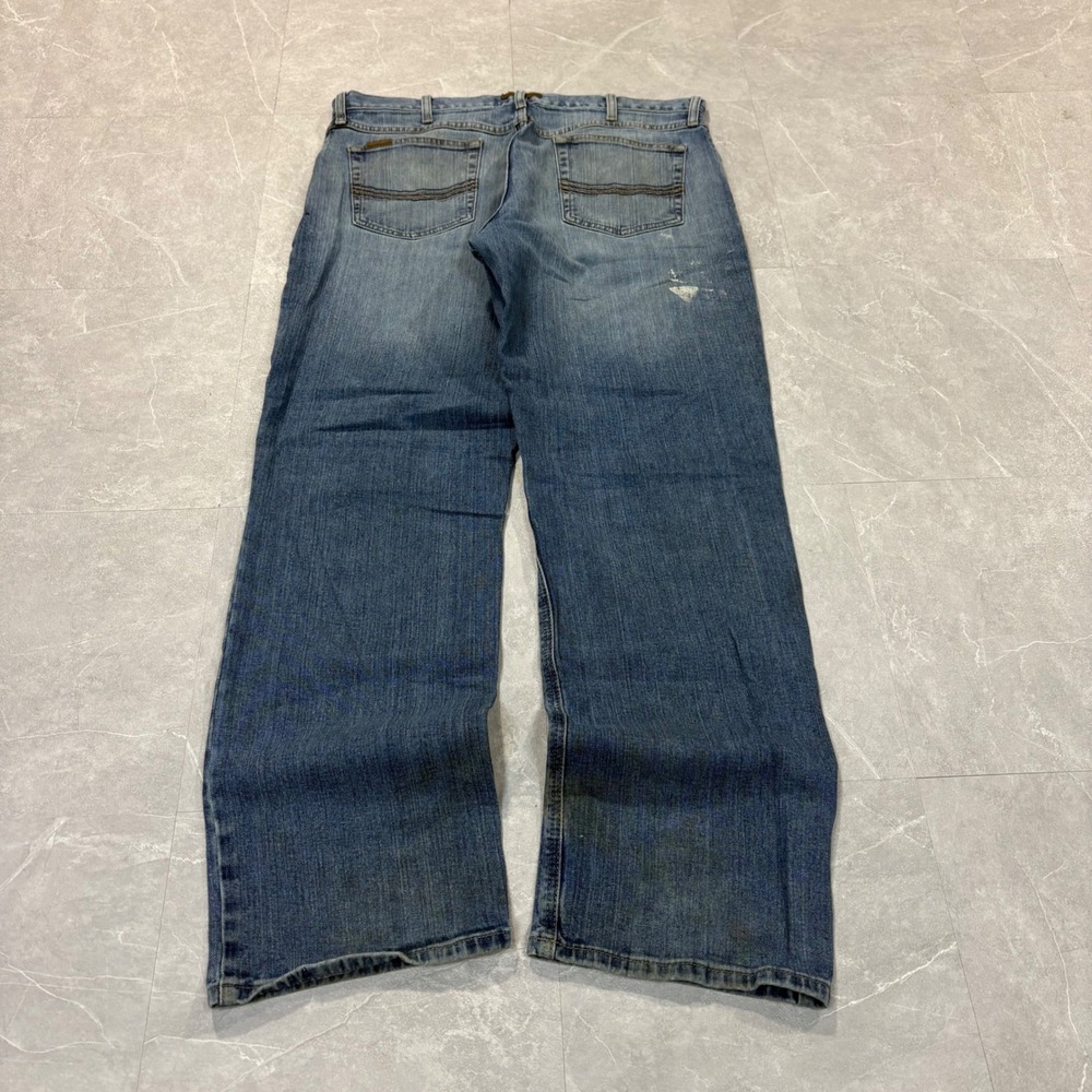 Ariat M2 Legacy Traditional Relaxed Boot Cut Jeans Mens 36x32 Blue Distressed